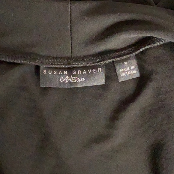 Susan Graver Artisan Liquid Knit Twin Set, S - Picture 7 of 8